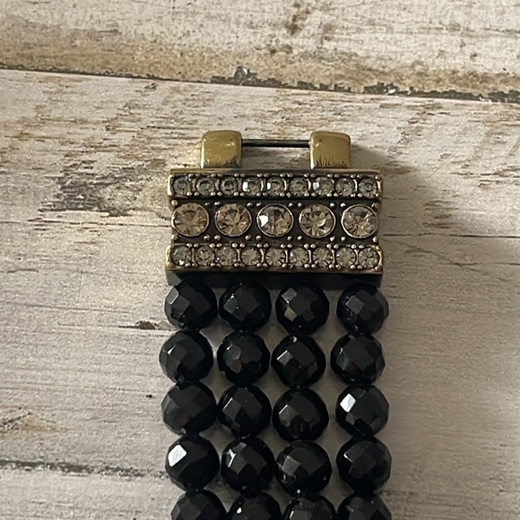 Sparkling Heidi Daus Black Beaded Crystal Watch. - Picture 4 of 11